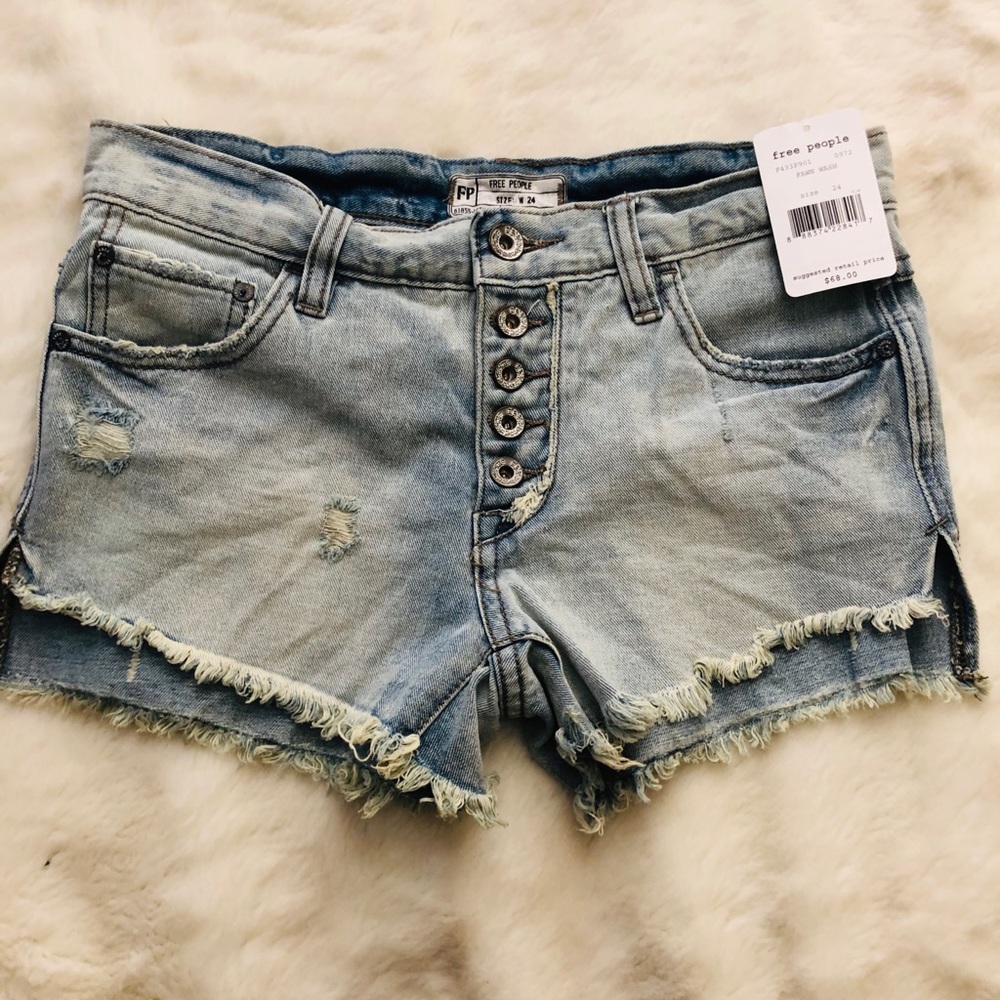 Free People jean shorts